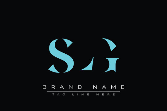 SLG abstract letter logo design. This logo is designed by three abstract letters.