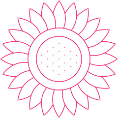 Sunflowers single vector illustration icon