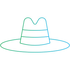 Hat single vector illustration icon