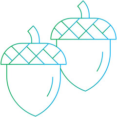 Oak Seeds single vector illustration icon