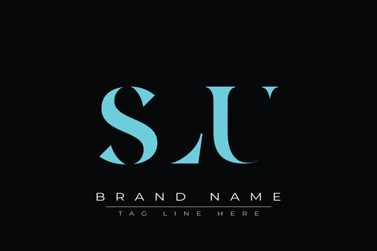 SLU abstract letter logo design. This logo is designed by three abstract letters.