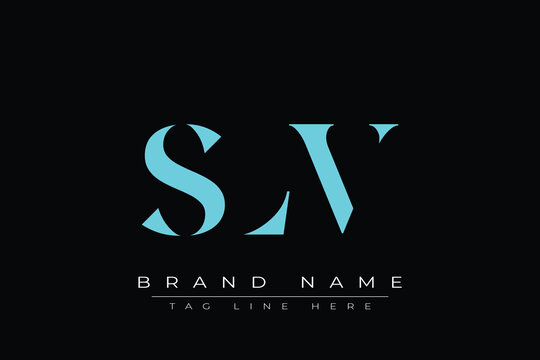 SLV abstract letter logo design. This logo is designed by three abstract letters.