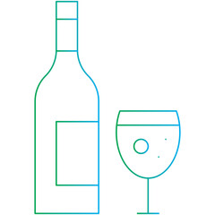 Wine single vector illustration icon