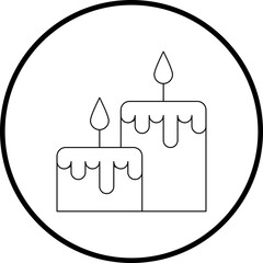 Candles single vector illustration icon