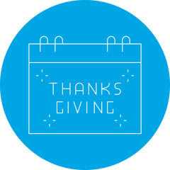 Thanksgiving Date single vector illustration icon