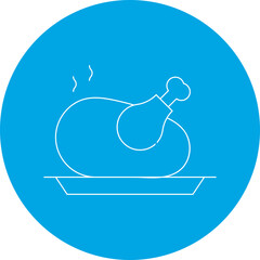 Turkey single vector illustration icon