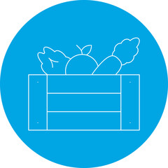 Vegetables single vector illustration icon