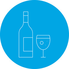 Wine single vector illustration icon