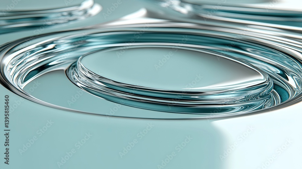 Aufkleber vibrant design showcases smooth curves and waves in stunning blue hues, creating a mesmerizing abstr