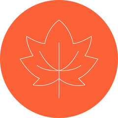 Autumn Leaf single vector illustration icon