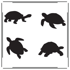 Tortoise silhouette, Tortoise illustration , Tortoise clipart, Tortoise vector , Tortoise icon , black Tortoise , Tortoise illustration on white background,