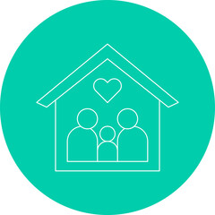 Family Home single vector illustration icon