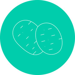 Potatoes single vector illustration icon