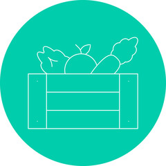 Vegetables single vector illustration icon
