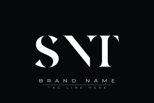 SNT abstract letter logo design. This logo is designed by three abstract letters.
