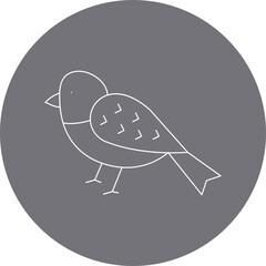 Sparrow single vector illustration icon