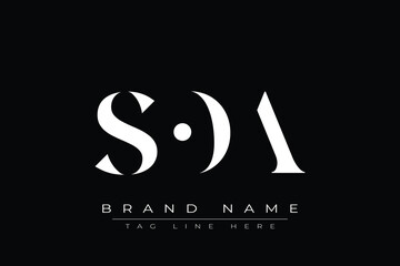 SOA abstract letter logo design. This logo is designed by three abstract letters.