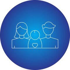 Family single vector illustration icon