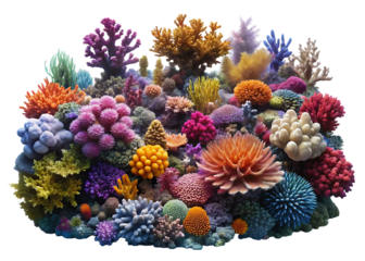  coral-reef isolated on white background PNG