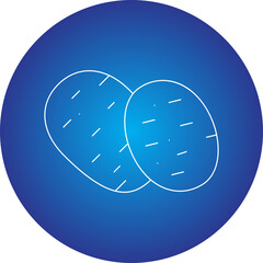 Potatoes single vector illustration icon