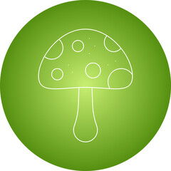 Mushroom single vector illustration icon