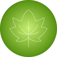 Autumn Leaf single vector illustration icon