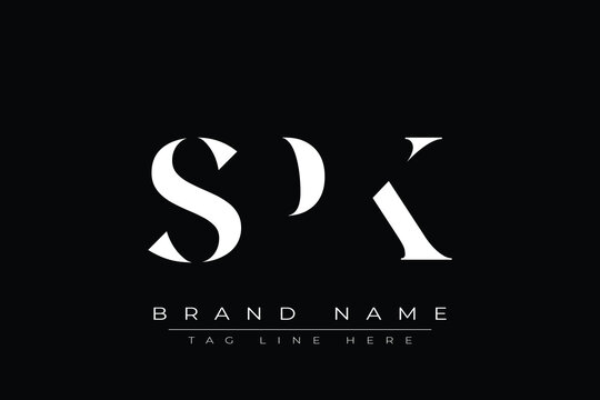 SPK abstract letter logo design. This logo is designed by three abstract letters.