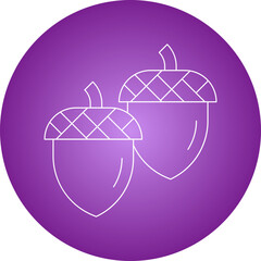 Oak Seeds single vector illustration icon