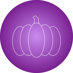 Pumpkin single vector illustration icon
