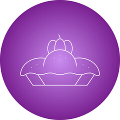 Pumpkin Pie single vector illustration icon