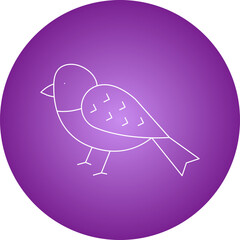 Sparrow single vector illustration icon