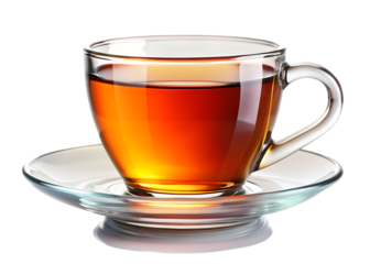 glass-cup-of-tea isolated on white background PNG