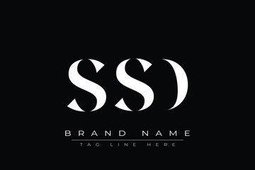 SSD abstract letter logo design. This logo is designed by three abstract letters.