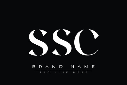 SSC abstract letter logo design. This logo is designed by three abstract letters.