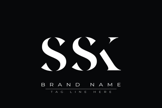 SSK abstract letter logo design. This logo is designed by three abstract letters.