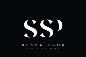 SSP abstract letter logo design. This logo is designed by three abstract letters.