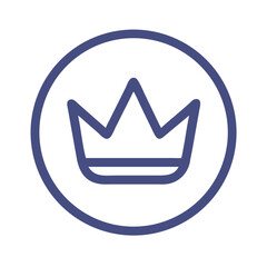 Crown Circle Emblem Icon Design