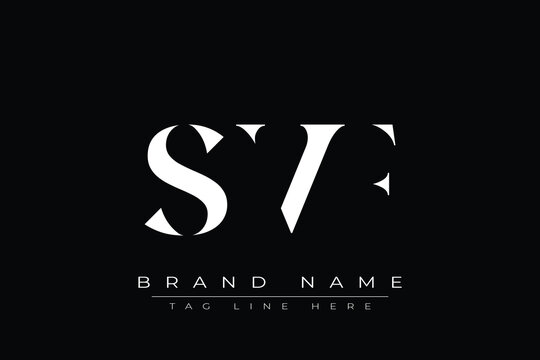 SVF abstract letter logo design. This logo is designed by three abstract letters.