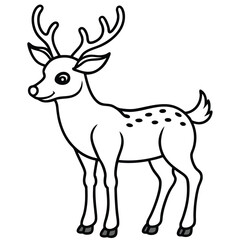 Christmas Reindeer Coloring Page | Cute Holiday Printable for Kids