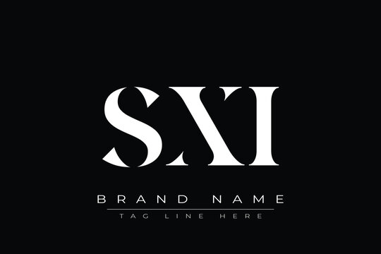 SXI abstract letter logo design. This logo is designed by three abstract letters.