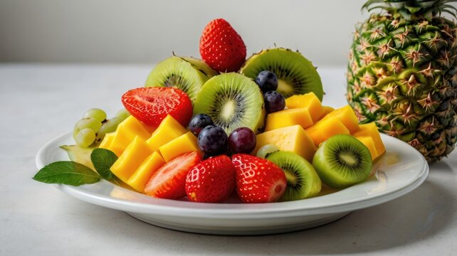 Artfully styled fruit platter vegan, Fresh, and nutritious