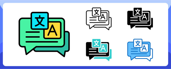 Communication And Language, Hybrid Work Multi Style Design Vector Concept