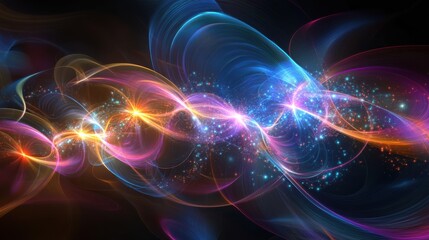 Holographic Quantum System Glowing under Swirling Background