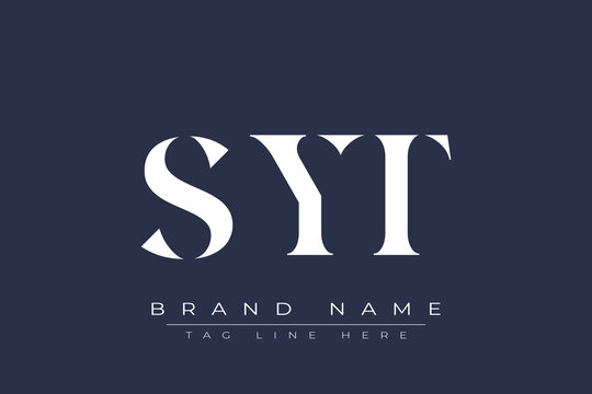 SYT abstract letter logo design. This logo is designed by three abstract letters.