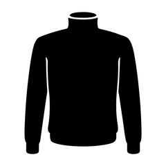 Black turtleneck sweater long sleeve pullover apparel clothing fashion icon design graphic illustration