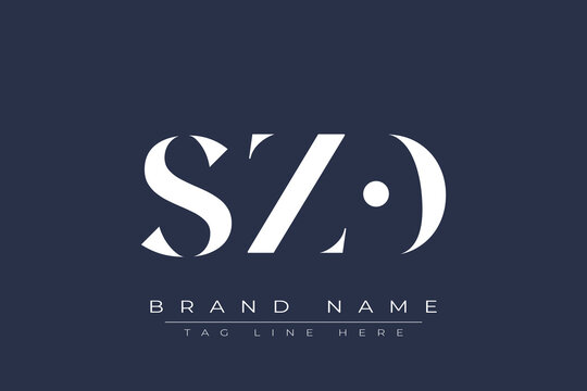 SZO abstract letter logo design. This logo is designed by three abstract letters.