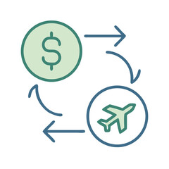 Currency Exchange Financial Travel Icon Design