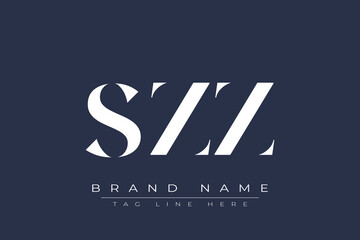 SZZ abstract letter logo design. This logo is designed by three abstract letters.