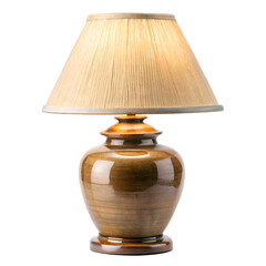 Pottery lamp isolated on transparent background  
