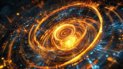 Quantum Processor Glowing with Swirling Binary Stres Encoding